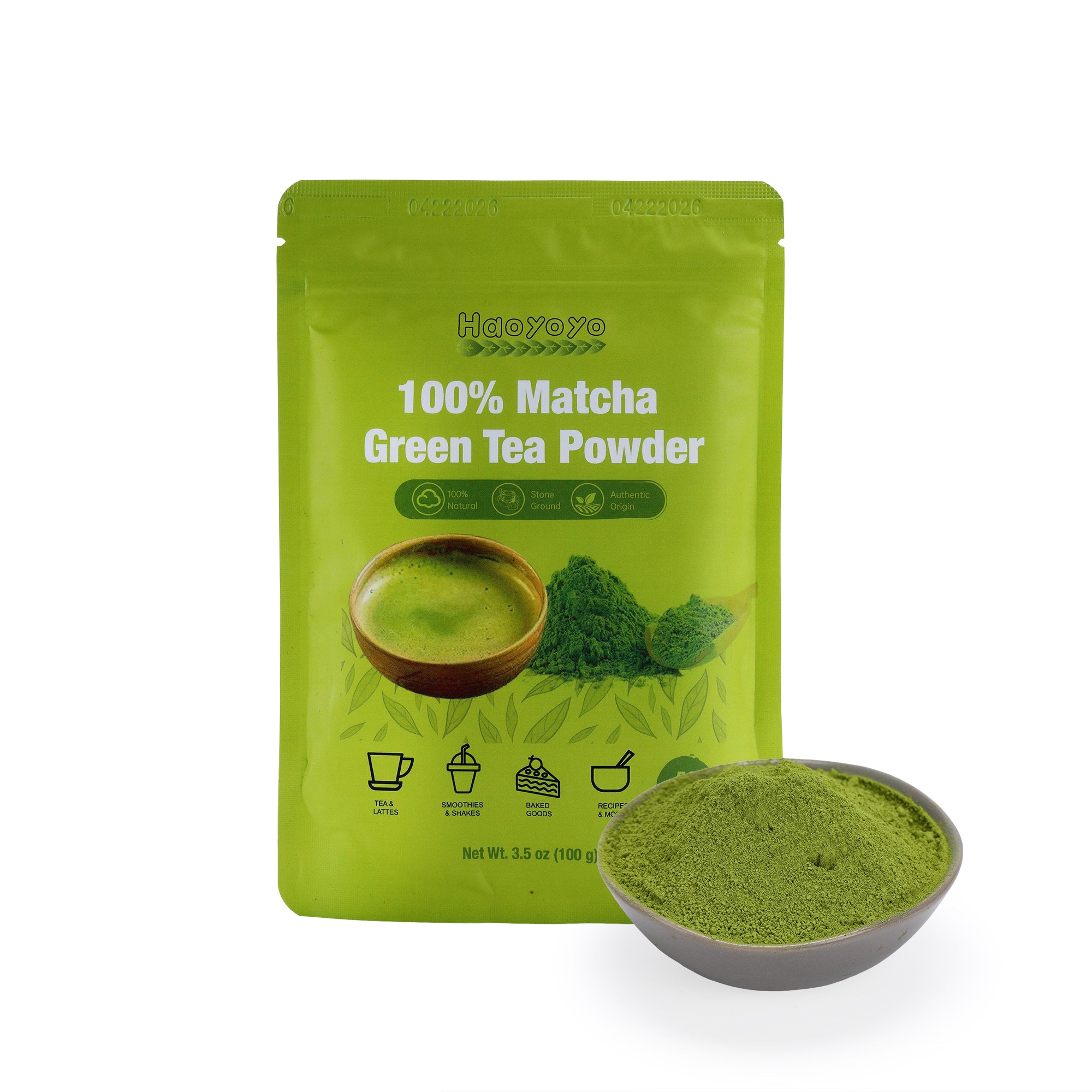 HAOYOYO Ceremonial Grade Matcha Powder Tea 100g